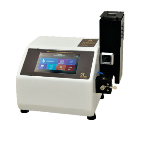 Touch Screen Microprocessor Flame Photometer